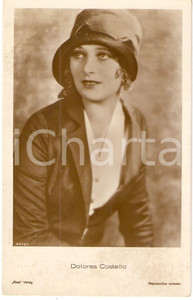 Cartolina originale da collezione 1920 ca CINEMA Actress Dolores COSTELLO Portrait with hat Cartolina FP NV 1