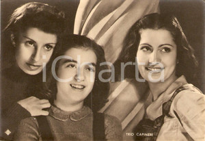 Cartolina originale da collezione 1940 ca MUSICA Ritratto del TRIO CAPINERE *Fotografia seriale ASER 1