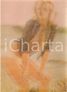 Cartolina originale da collezione 1975 ca EROTICA VINTAGE Naked girl on the beach Cartolina OLOGRAFICA FG NV 1