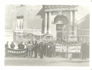 Fotografia d epoca originale 1995 PREFETTURA DI GENOVA Manifestazione Mondialpol  CISAL  Guardie Giurate 1