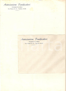 Oggetto da collezione cartaceo 1955 ca VIGEVANO PV Associazione Panificatori Busta e carta intestata 1