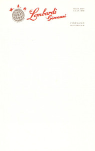 Materiale pubblicitario d’epoca 1965 ca VIGEVANO Manifattura cuoio WAP di Giovanni LOMBARDI Carta intestata 1