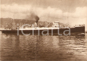 Cartolina originale da collezione 1955 ca MARINA MERCANTILE Motonave LEME Società Navigazione ITALIA Cartolina 6 1