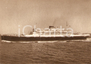 Cartolina originale da collezione 1955 MARINA MERCANTILE Motonave SATURNIA Società Navigazione ITALIA Cartolina 3 1