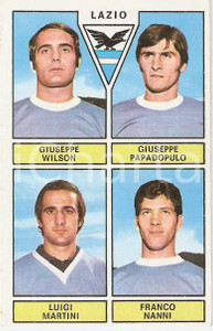 Oggetto da collezione cartaceo PANINI  CALCIATORI 1971 1972 Figurina LAZIO Wilson Papadopulo Martini Nanni 1