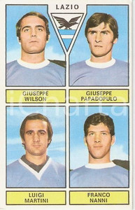 Oggetto da collezione cartaceo PANINI  CALCIATORI 1971 1972 Figurina LAZIO Wilson Papadopulo Martini Nanni 1