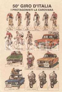 Cartolina originale da collezione 1967 50° GIRO D ITALIA I grandi protagonisti FG NV 2 1