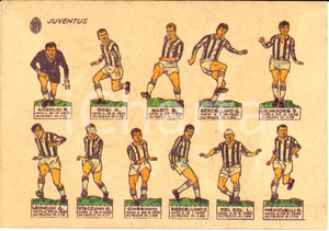 Cartolina originale da collezione 1964 JUVENTUS La formazione Cartolina illustrata FG NV 1