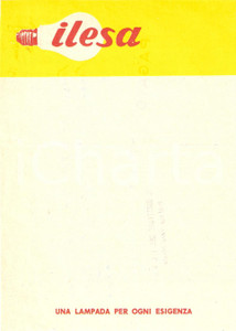 Materiale pubblicitario d’epoca 1968 PUBBLICITA  Lampadine ILESA Ricevuta 12x17 cm 1