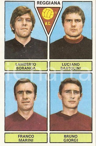 Oggetto da collezione cartaceo PANINI CALCIATORI 1971 1972 Figurina REGGIANA Boranga Bartolini Marini Giorgi 2 1