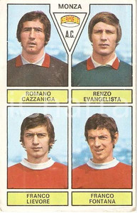 Oggetto da collezione cartaceo PANINI CALCIATORI 197172 Figurina MONZA Cazzaniga Evangelista Lievore Fontana 2 1