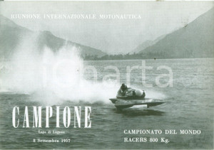 Cartolina originale da collezione 1957 CAMPIONE D ITALIA Riunione Internazionale MOTONAUTICA Cartolina 3 1