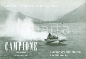 Cartolina originale da collezione 1957 CAMPIONE D ITALIA Riunione Internazionale MOTONAUTICA Cartolina 4 1