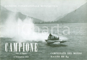 Cartolina originale da collezione 1957 CAMPIONE D ITALIA Riunione Internazionale MOTONAUTICA Cartolina 5 1