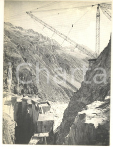 Oggetto da collezione cartaceo 1960 ca SVIZZERA Diga CURNERA in costruzione  Biglietto KONSORTIUM STAUMAUER 6 1