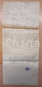 Autografo originale 1974 Lettera Marcello ABBADO per sovvenzione concerti all estero  AUTOGRAFO 1