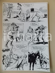 Opera d’arte autentica 1990 BILLY BOYD Ep.5 Luciano BERNASCONI Rissa nel canyon Tavola originale LUBE 1