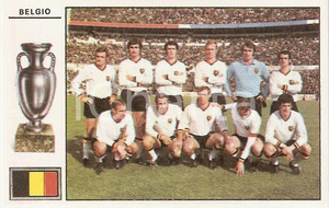 Oggetto da collezione cartaceo PANINI CALCIATORI 1971  1972 Figurina EUROPEI Formazione BELGIO Nazionale 1 1