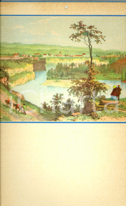 Oggetto da collezione cartaceo 1955 ca MODERNARIATO Calendario perpetuo VINTAGE Scena campestre 24x44 4 1