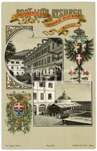 1900 ca ACQUI TERME Stabilimento balneo-termale militare ^Cartolina FP NV  Cartolina postale d'epoca, non viaggiata.Al verso timbro: "Mittente Ten. Col. Alfonso Morelli - Ufficio provinciale - Leva - Catanzaro"CONDIZIONI: FAIR (lievi smussature agli angoli)FORMATO: FP    originale e autentica 1