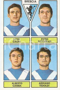 Oggetto da collezione cartaceo PANINI CALCIATORI 1971  1972 Figurina BRESCIA Cagni Pittofrati Gamba Tedoldi 2 1