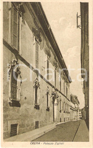 Cartolina originale da collezione 1930 ca CREMA (CR) Scorcio di Palazzo ZIGLIOLI *Cartolina (2) 1