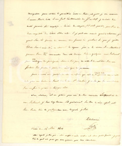 Autografo originale 1801 ARMEE D ITALIE Jean Jacques PELET e il duro lavoro militare AUTOGRAFO 1