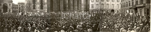 Fotografia d epoca originale 1938 MILANO Piazza Duomo  Folla acclama il RE per NATALE DI ROMA Foto 2 1