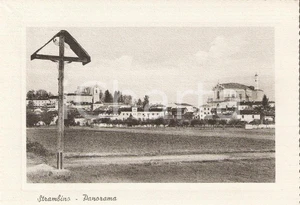 Cartolina originale da collezione 1950 ca STRAMBINO TO Panorama con Croce e Chiesa Parrocchiale Cartolina 2 1
