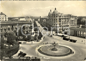 Cartolina originale da collezione 1958 FOGGIA Veduta ANIMATA di piazza CAVOUR FG VG 1 1