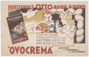 Materiale pubblicitario d’epoca 1940 ca VENEZIA Ditta PAOLINIVILLANI  OVOCREMA Carta assorbente 3 1