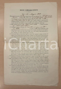 Documento originale, autentico 1858 MILANO Contratto affitto marchese Giacomo BRIVIO a Giorgio CASTELLI 1