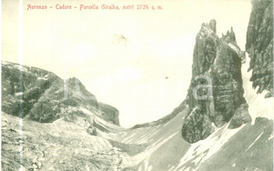 Cartolina originale da collezione 1935 ca AURONZO DI CADORE BL Forcella GIRALBA Cartolina FP NV 2 1