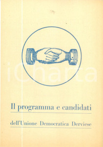 Materiale pubblicitario d’epoca 1960 DERVIO Elezioni comunali  Programma e candidati UNIONE DEMOCRATICA 3 1