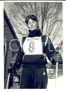 Fotografia d epoca originale 1960 ca SWITZERLAND Campionati SCI ALPINO Anita KERN pronta per la gara 6 1