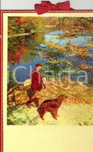Oggetto da collezione cartaceo 1955 ca ITALIA MODERNARIATO Calendario perpetuo con cacciatore 23x33 5 1
