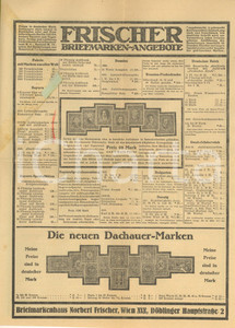 Materiale pubblicitario d’epoca 1930 ca WIEN Briefmarkenhaus NORBERT FRISCHER  Listino pubblicitario 1