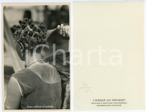 Cartolina originale da collezione 1930 ca C. ZAGOURSKI «L Afrique qui disparaît»  Coiffures africaines n.150 1