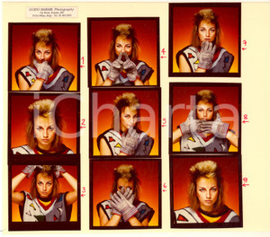 1980 ca MUSICA ITALIA - Gianna NANNINI - Ritratti *Foto 9 provini (1) Fotografia originale, composta da 9 provini.FOTOGRAFO: Guido Harari - Milano GOOD/buono  Formato: 23x20 cm originale e autentica 1