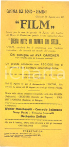 Materiale pubblicitario d’epoca 1950 ca RIMINI Casina del Bosco  Locandina FILM Ho trovato una stella 2 1