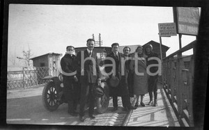 Fotografia d epoca originale 1925 PAVIA Stazione di pedaggio del ponte sul Po 1 NEGATIVO ORIGINALE 1