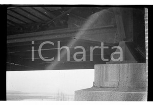Fotografia d epoca originale 1925 PAVIA Ponte della Gerola sul PO sulla SP 206 2 NEGATIVO ORIGINALE 1