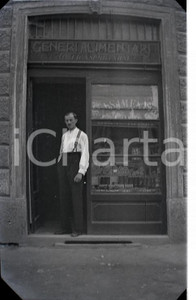 Fotografia d epoca originale 1920ca MILANO Antica posteria milanese NEGATIVO ORIGINALE 1