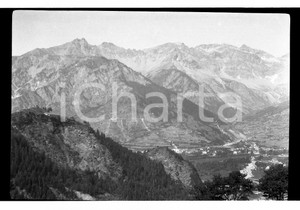 Fotografia d epoca originale 1926 BARDONECCHIA TO Paese visto dal forte Jafferau NEGATIVO ORIGINALE 1