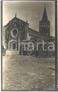 Fotografia d epoca originale Novembre 1911 Abbazia di VIBOLDONE  Facciata  Foto pittore CALZA 7x11 cm 1