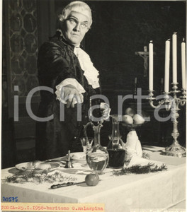 Fotografia d epoca originale 1958 BRESCIA Teatro Grande  Tosca  Baritono Giampiero MALASPINA Foto 17x19 1