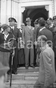 Fotografia d epoca originale 1948 BASSANO DEL GRAPPA DE GASPERI inaugurazione del ponte NEGATIVO ORIGINALE 1