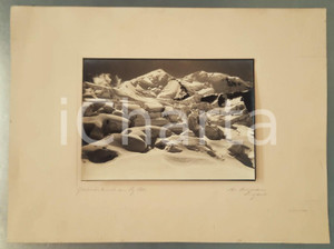 1970 ca Kurt AMMAN - ALPI Ghiacciaio del PIZ PALU - Foto 44x32 cm Fotografia originale del noto fotografo svizzero Kurt Amman, con didascalia a matita al lato inferiore.Montata su cartoncino morbido. GOOD/buono  Formato: 24x17 cm (fotografia); 43x32 cm (cartoncino) originale e autentica 1