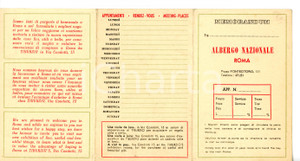 1950 ca ROMA - ALBERGO NAZIONALE Cartina della città  *Pieghevole (4) Pieghevole turistico d'epoca.DIMENSIONI: 22x12 cm CONDIZIONI: G (ma lievi segni d'uso)    originale e autentica 1