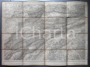 1868 DUFOUR Carte SUISSE PORRENTRUY - SOLOTHURN ^Mappa n° 7 75x55 cm  Mappa originale d'epoca, montata su tela.  GOOD/buono  Formato: 75x55 cm originale e autentica 1